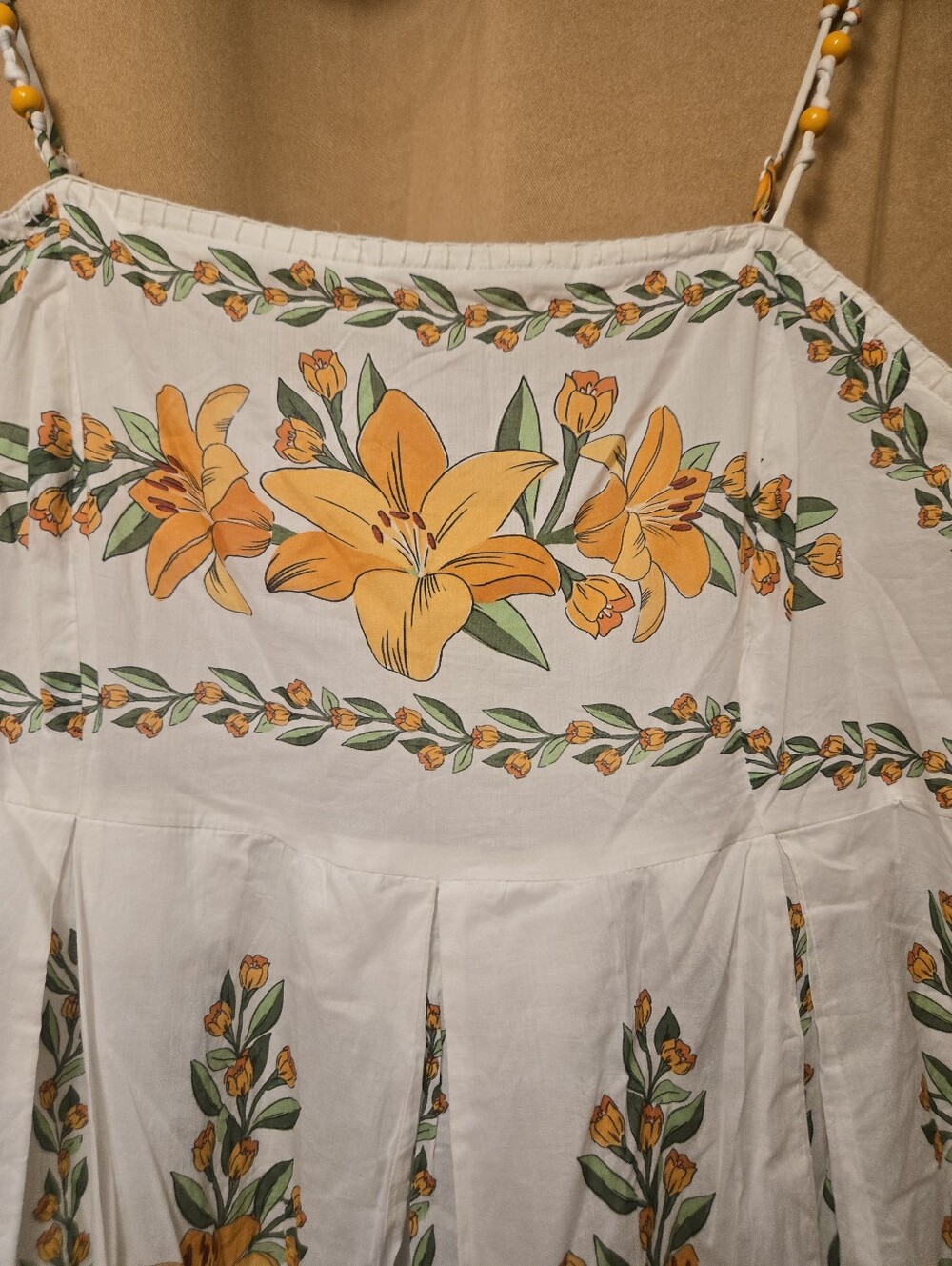 FARM Rio Tropical Lightness Off White Sleeveless Maxi Dress XL - Picture 4 of 8